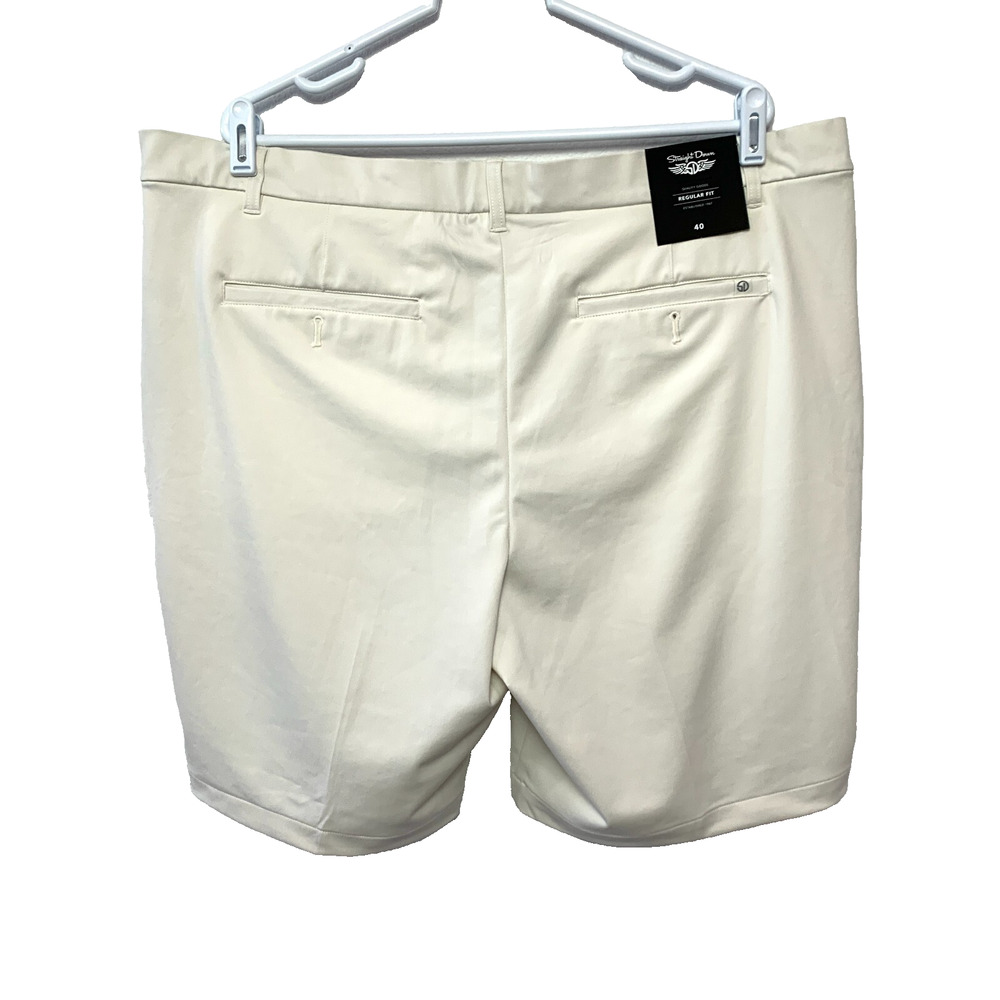 Straight Down Off White Beige Regular Fit Golf Shorts Mens Size 40 NWT - Picture 4 of 5